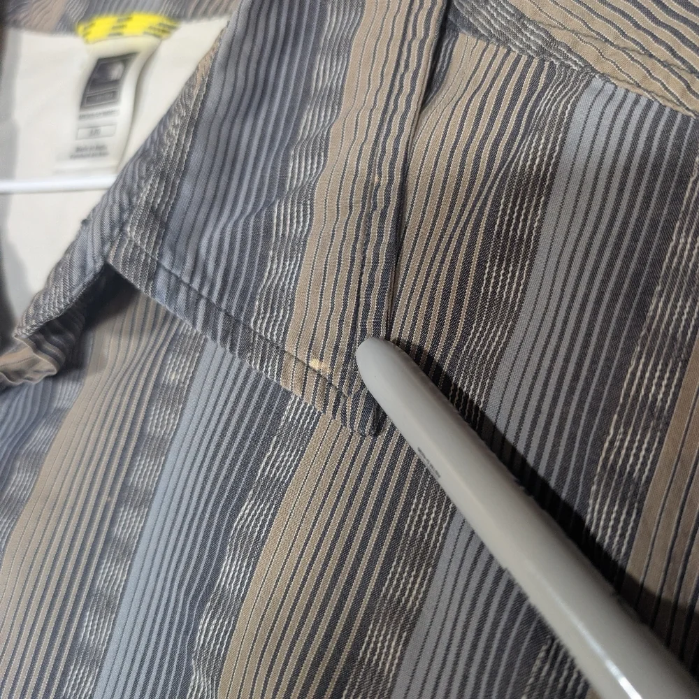The North Face Men's L Striped‎ Button-Up Vintage Style